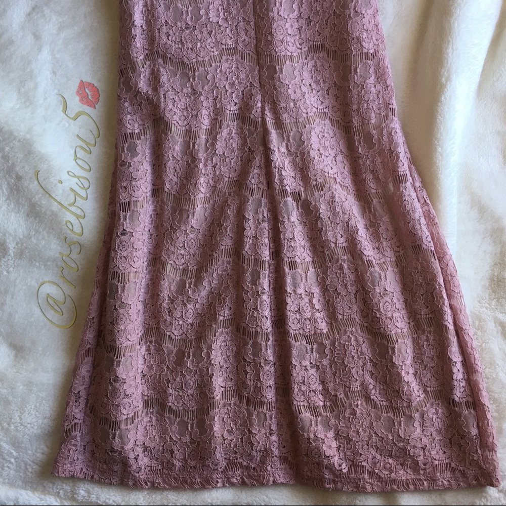 x3HP!💐 {LOVE, FIRE} Mock Neck Lace Overlay Shift - Picture 5 of 8